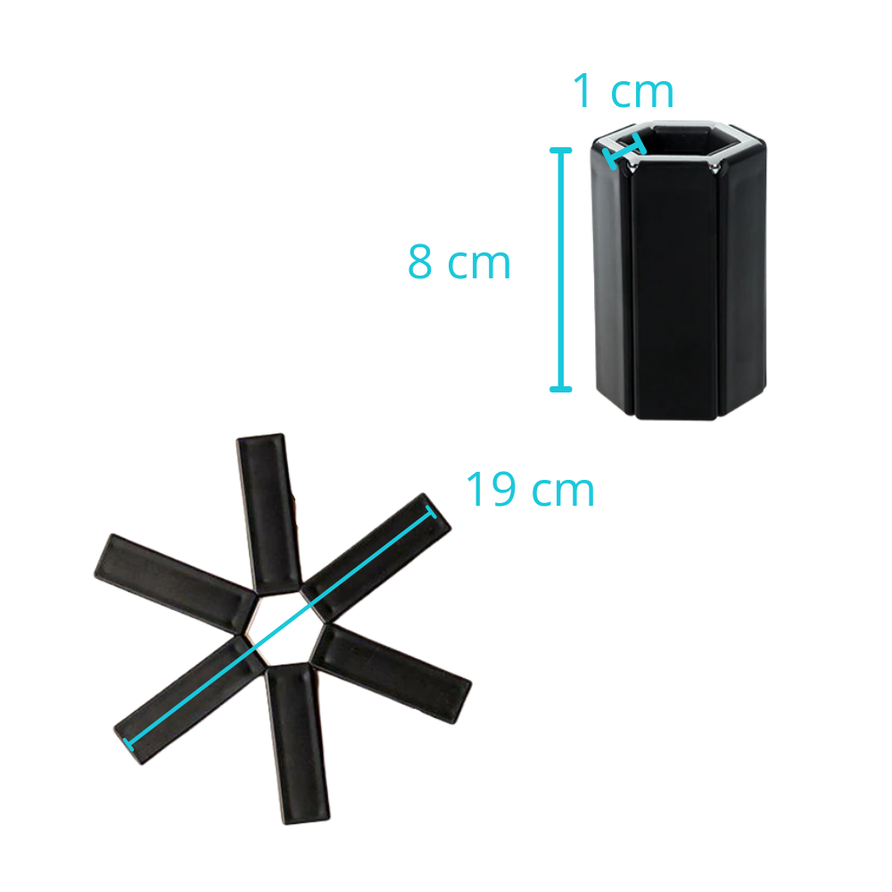 Support de récipients pliable et hexagonal