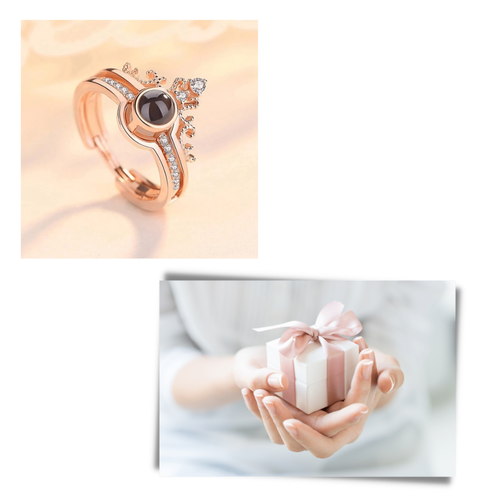 Belle bague "Je t'aime" en 100 langues