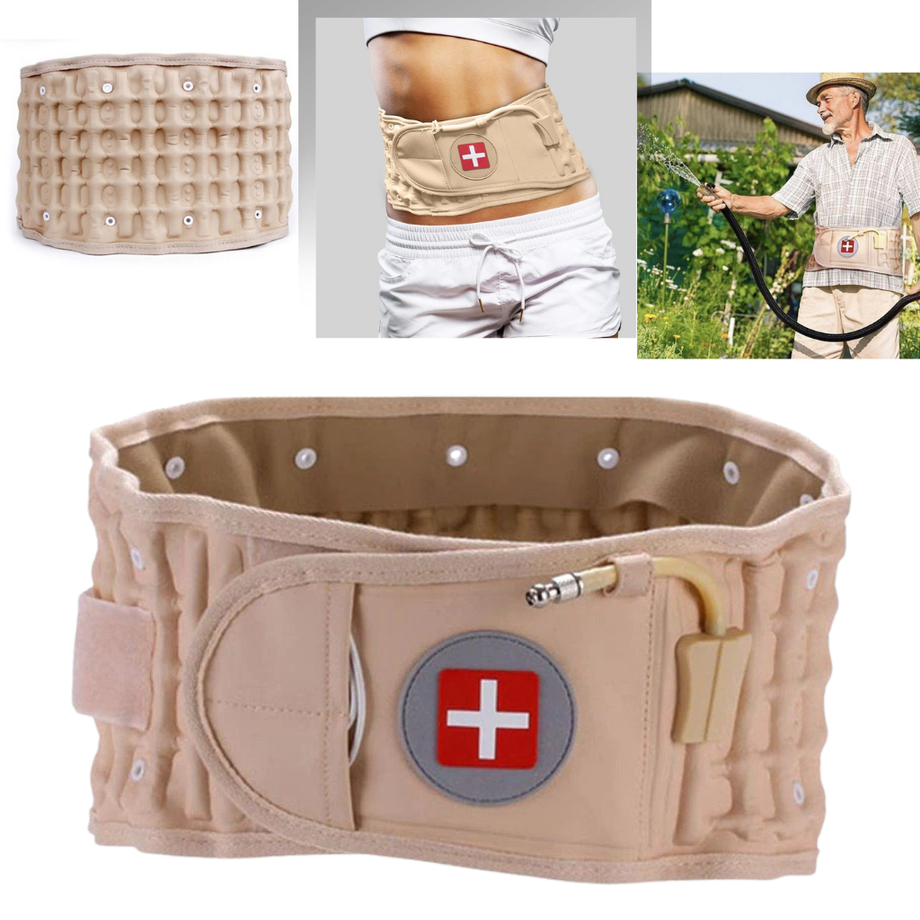 Ceinture gonflable de soutien lombaire par décompression