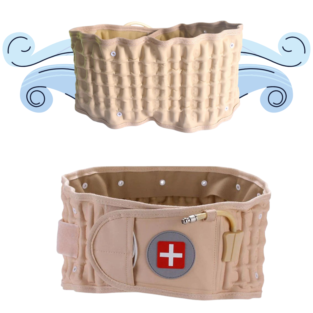 Ceinture gonflable de soutien lombaire par décompression