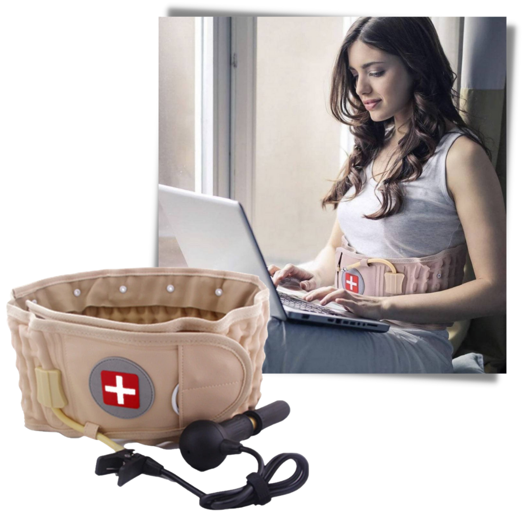 Ceinture gonflable de soutien lombaire par décompression