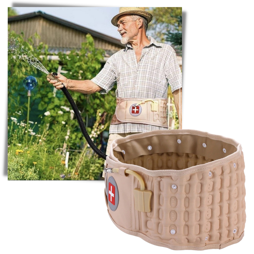 Ceinture gonflable de soutien lombaire par décompression