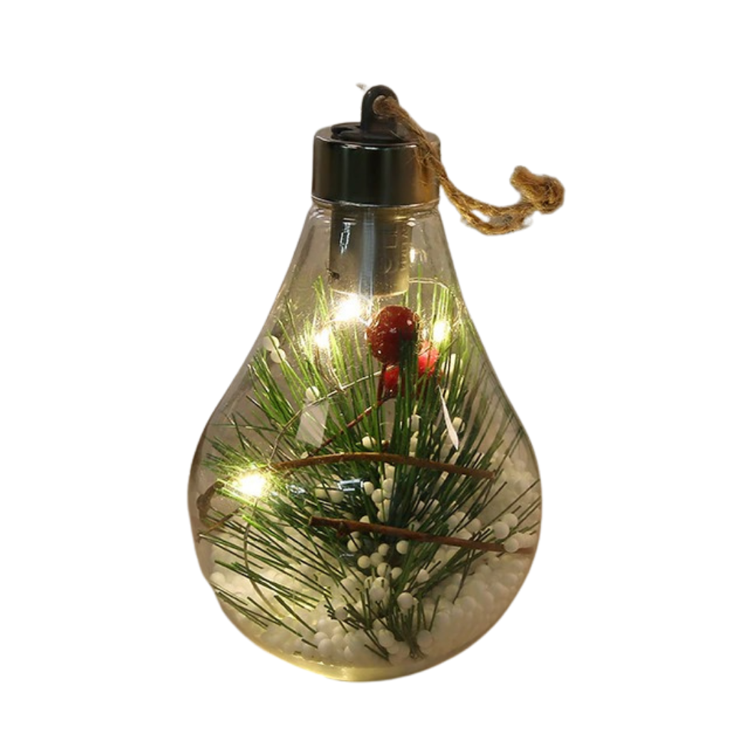 Ampoule Boule de Noël Transparente à LED