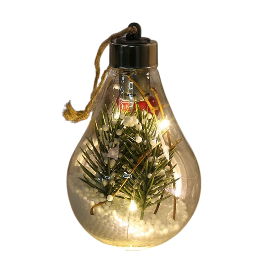 Ampoule Boule de Noël Transparente à LED