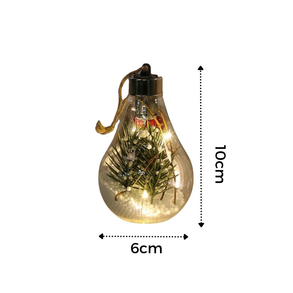Ampoule Boule de Noël Transparente à LED
