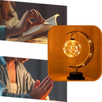 Lampe led "Lune" enchantée