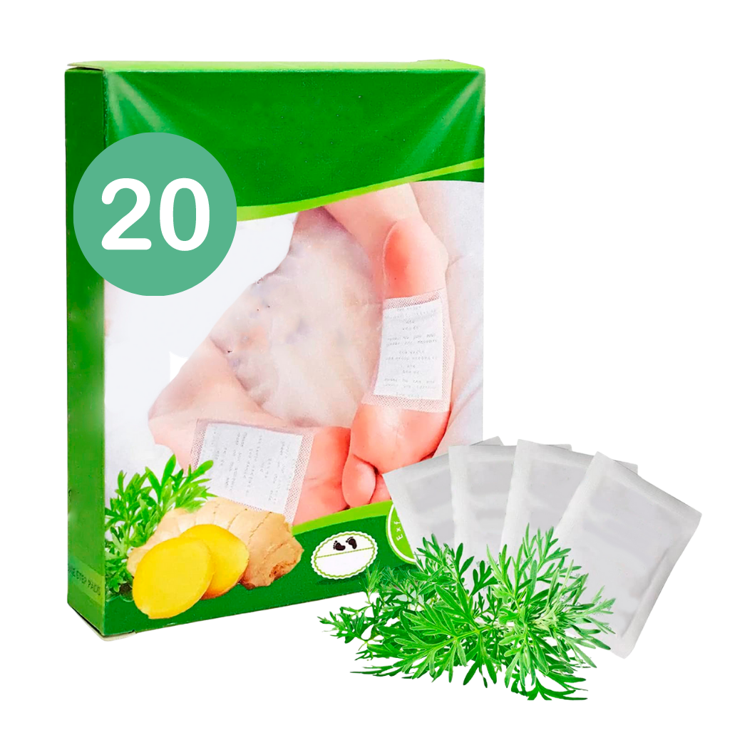 Patches naturels detoxifiants pour pieds (20pcs)