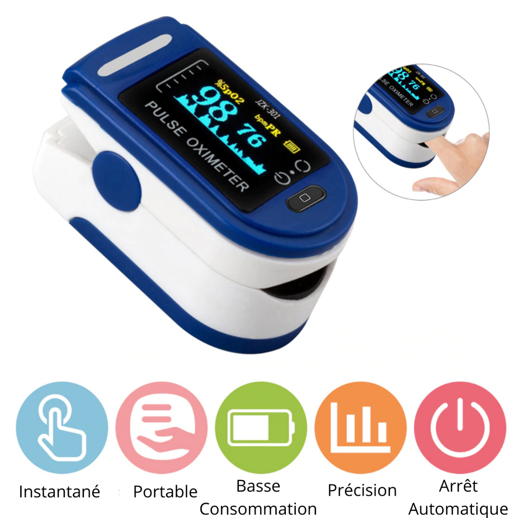 Oxymètre de pouls doigt numérique