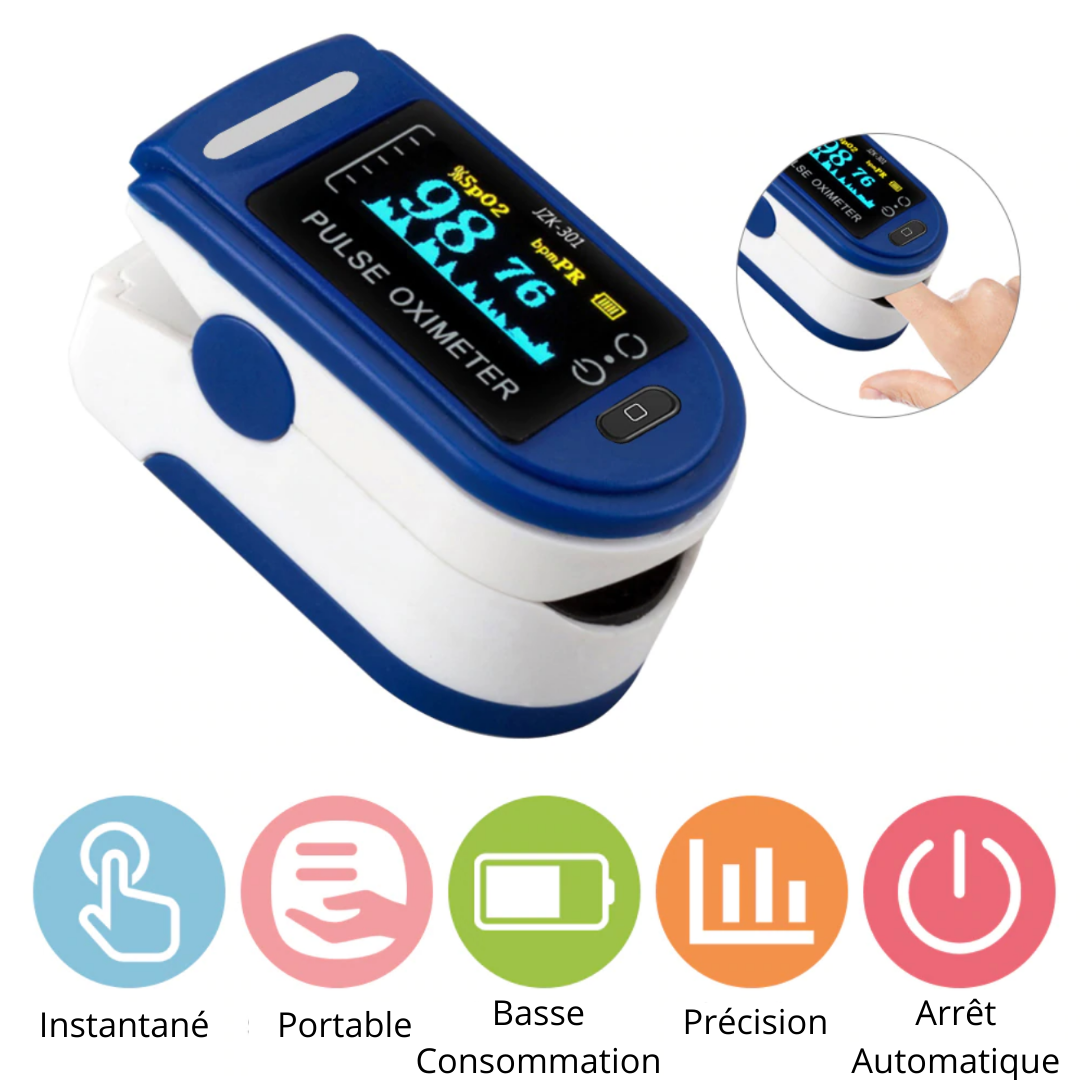 Oxymètre de pouls doigt numérique