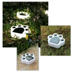 Lumière de chemin en forme d'empreinte de patte à énergie solaire