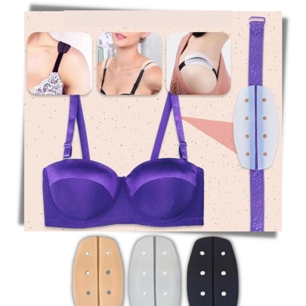 1 paire de protège-bretelles en silicone antidérapant pour soutien-gorge