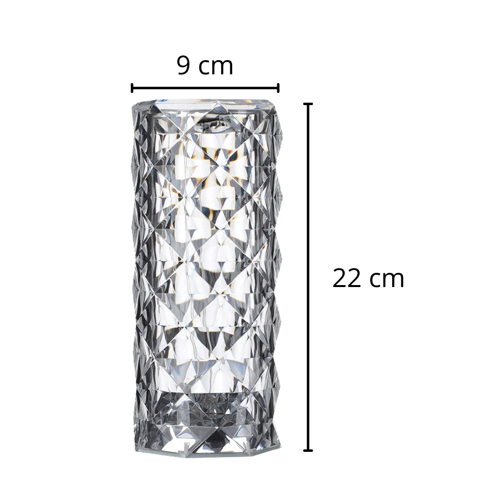 Lampe de luxe en cristal pour table