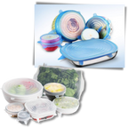 6 couvercles extensibles en silicone