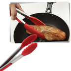 Pince de barbecue en acier inoxydable avec poignée en silicone