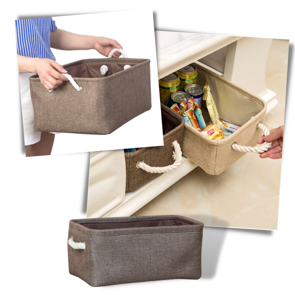 Panier à linge élégant avec poignées en corde