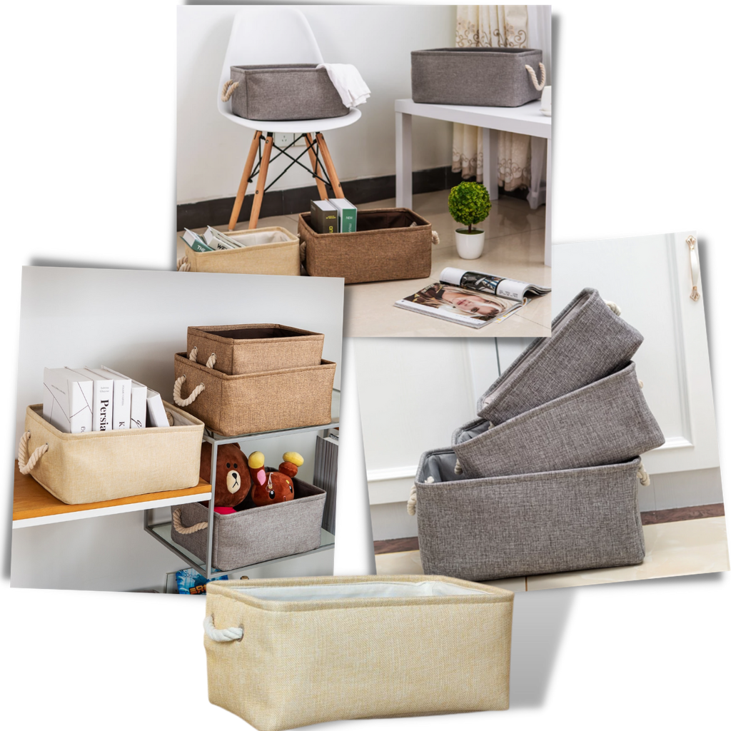 Panier à linge élégant avec poignées en corde