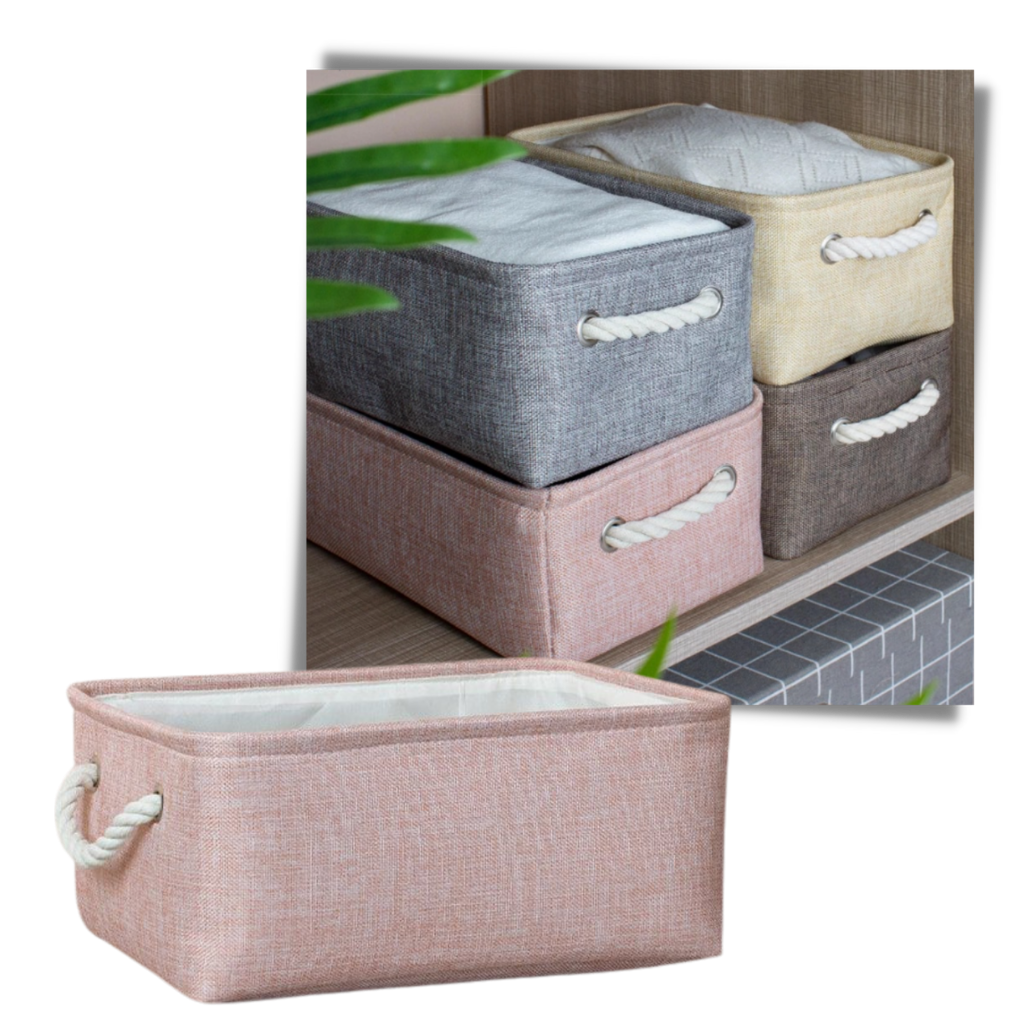 Panier à linge élégant avec poignées en corde