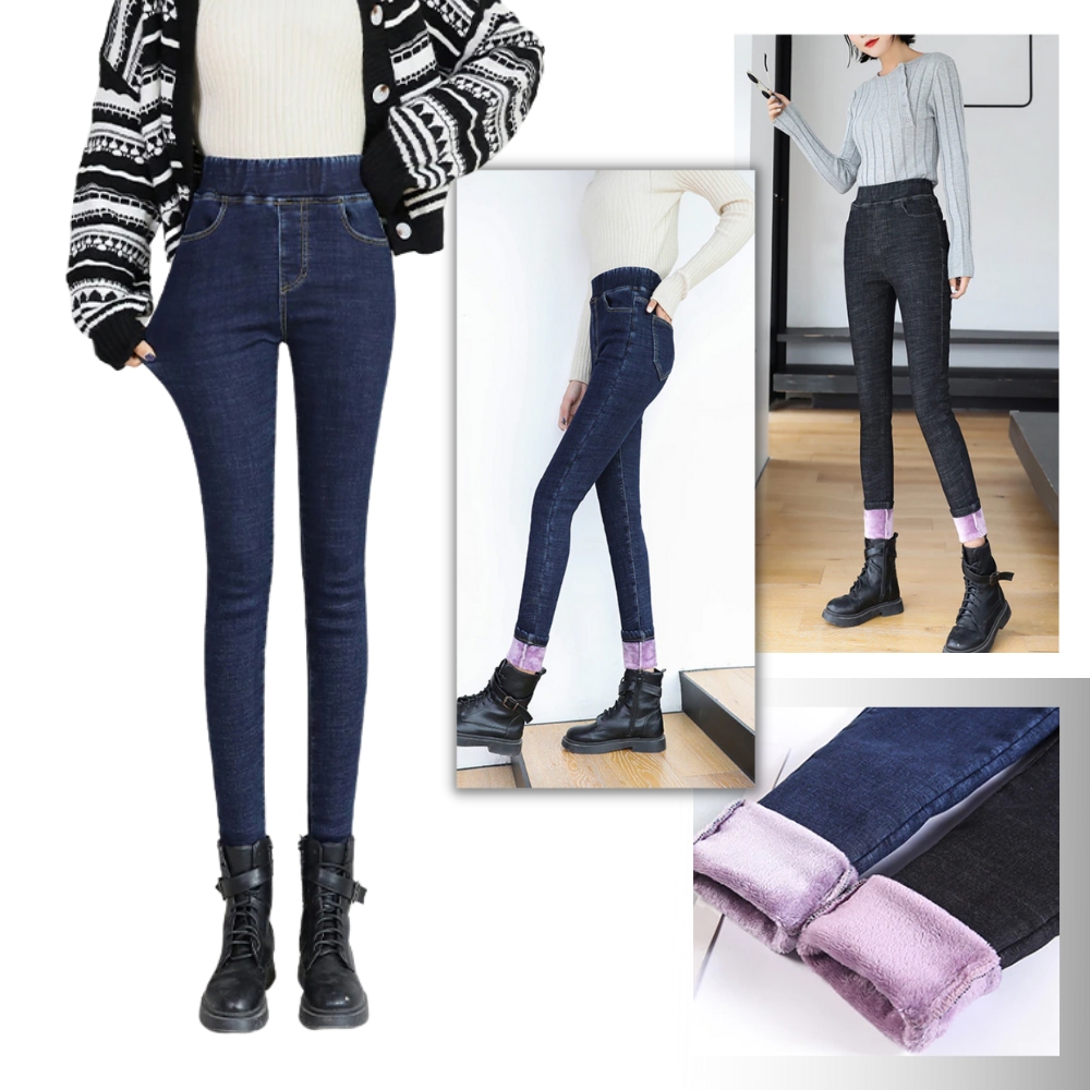 Jegging en laine polaire thermique pour femmes