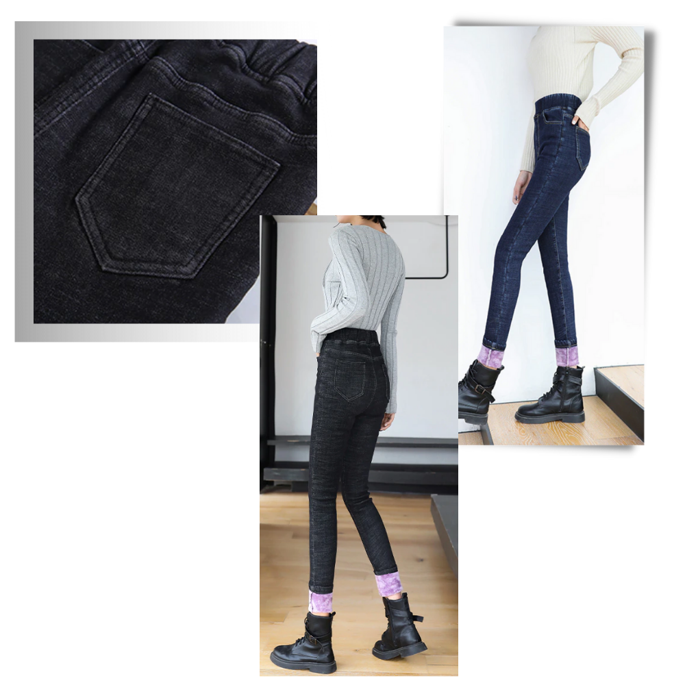 Jegging en laine polaire thermique pour femmes