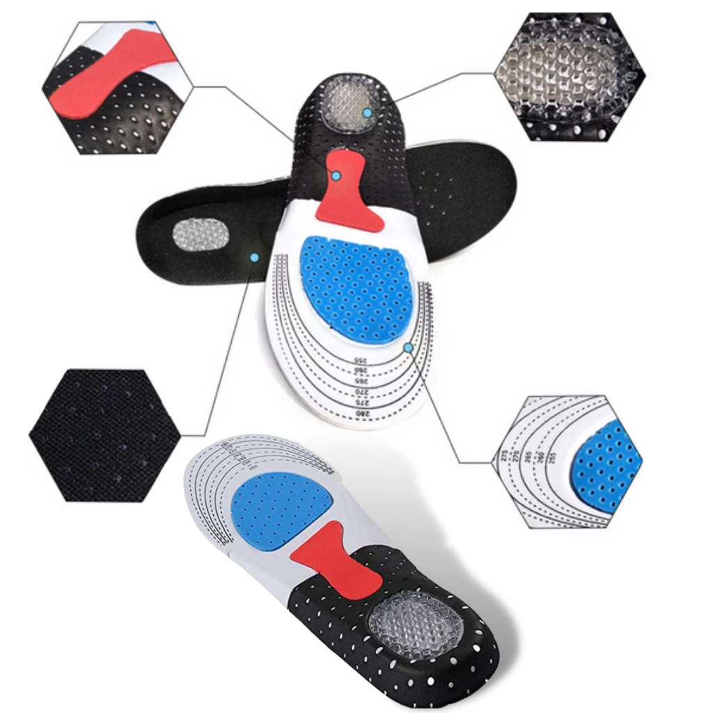 Semelles unisexes en gel pour chaussures de course