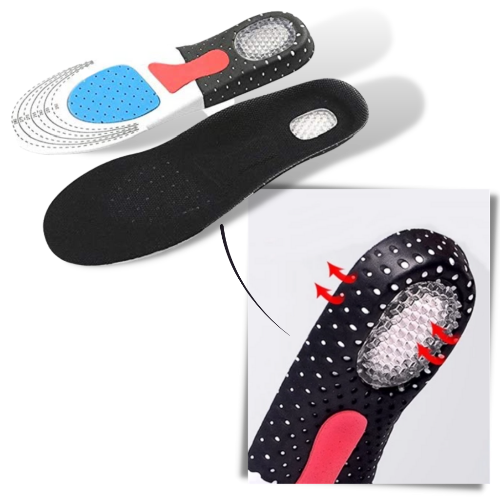Semelles unisexes en gel pour chaussures de course