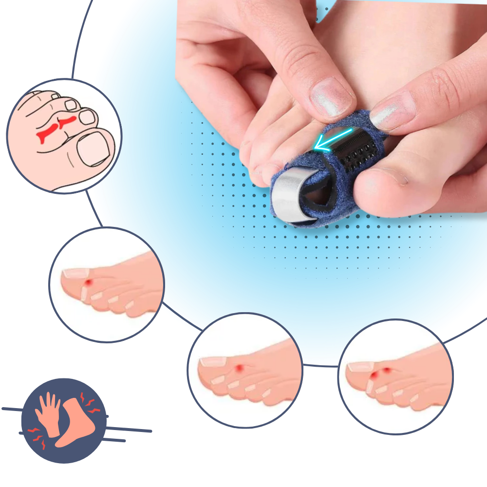 Redresseur d'orteils ajustable et discret