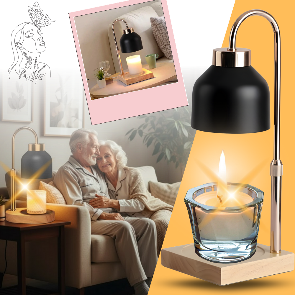Lampe chauffe-bougie design