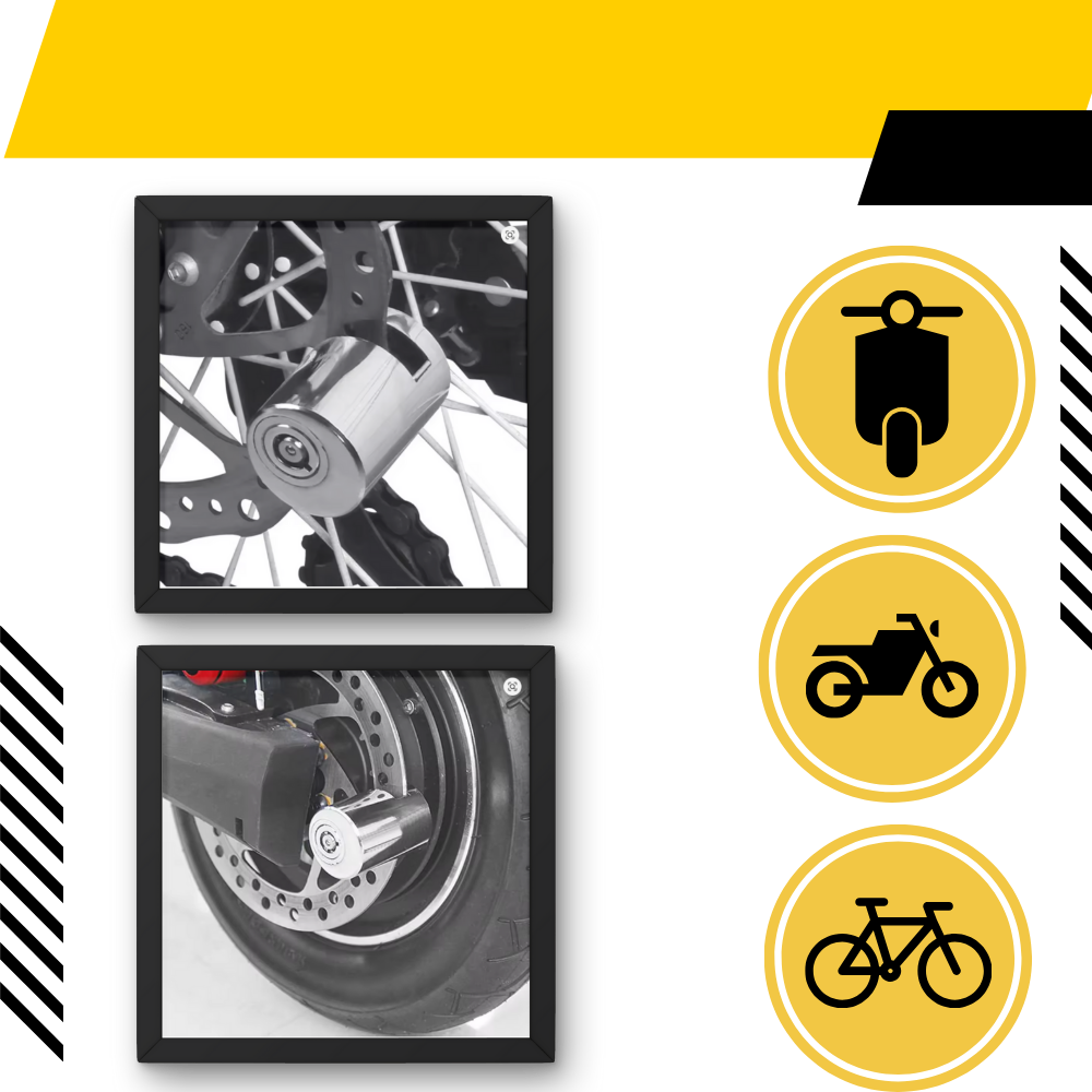 Antivol bloque disque en aluminium pour vélo