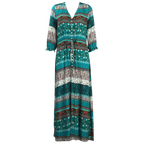 Robe longue à col en V de style bohème