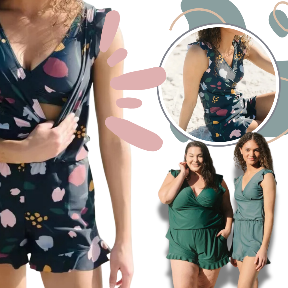 Robe de bain avec soutien-gorge intégré