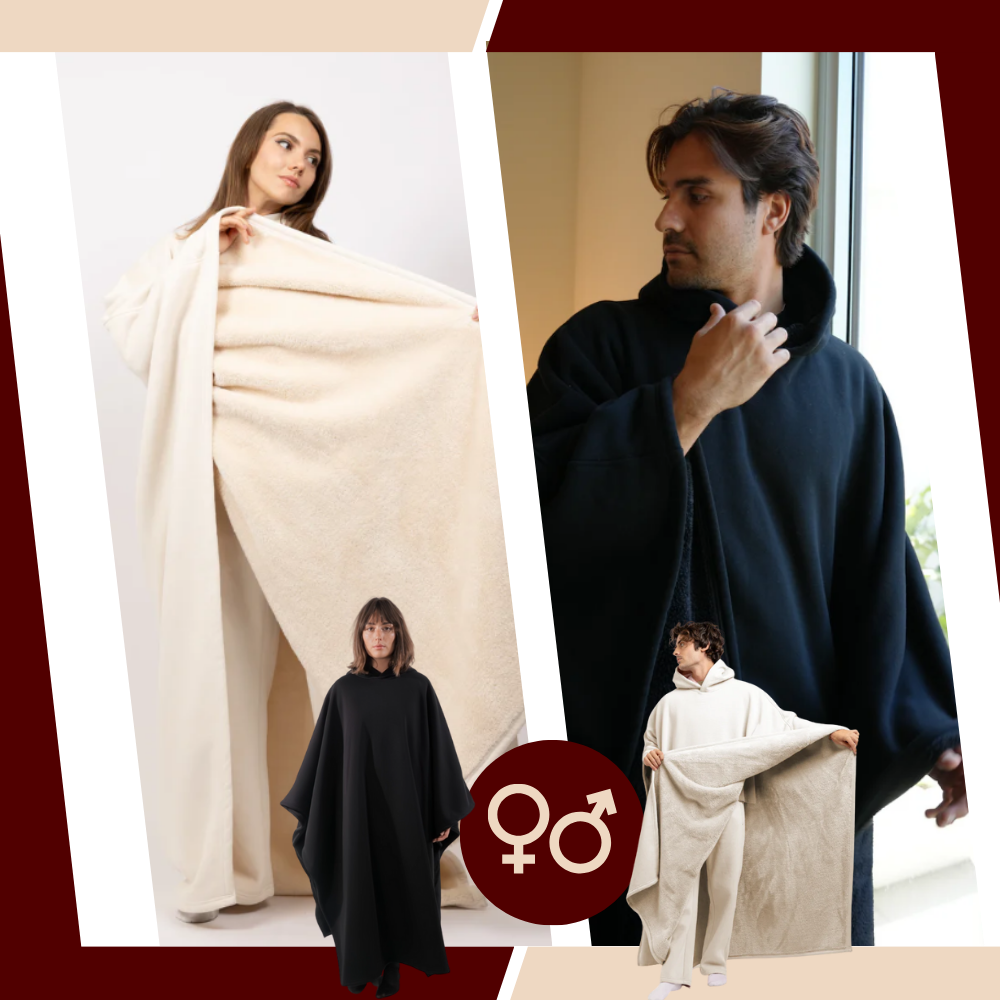 Cape couverture lestée à capuche