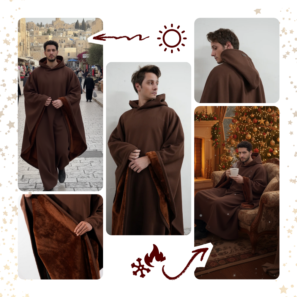 Cape couverture lestée à capuche