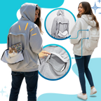 Sweat à capuche avec sac à dos intégré