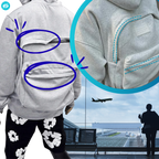 Sweat à capuche avec sac à dos intégré