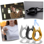 Bague d'autodéfense oreilles de chat