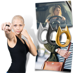 Bague d'autodéfense oreilles de chat