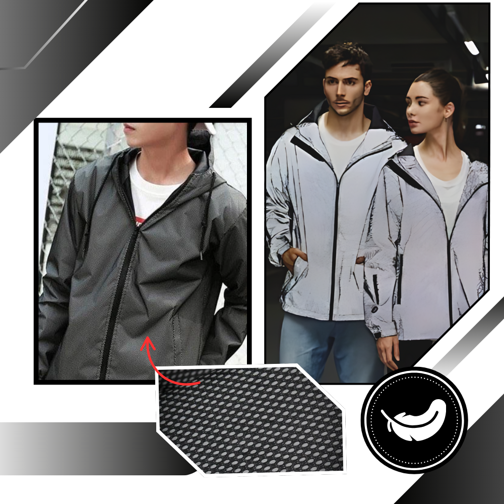 Veste coupe-vent à capuche effet iridescent