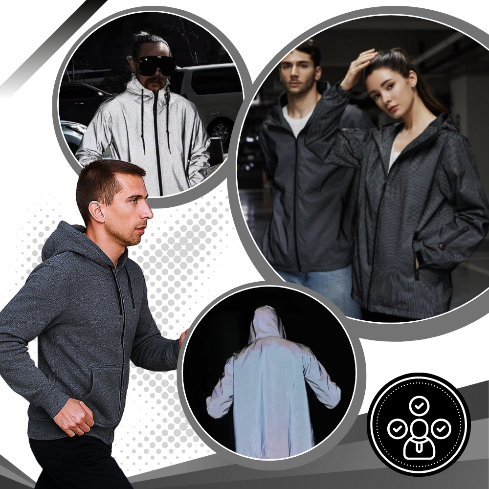 Veste coupe-vent à capuche effet iridescent