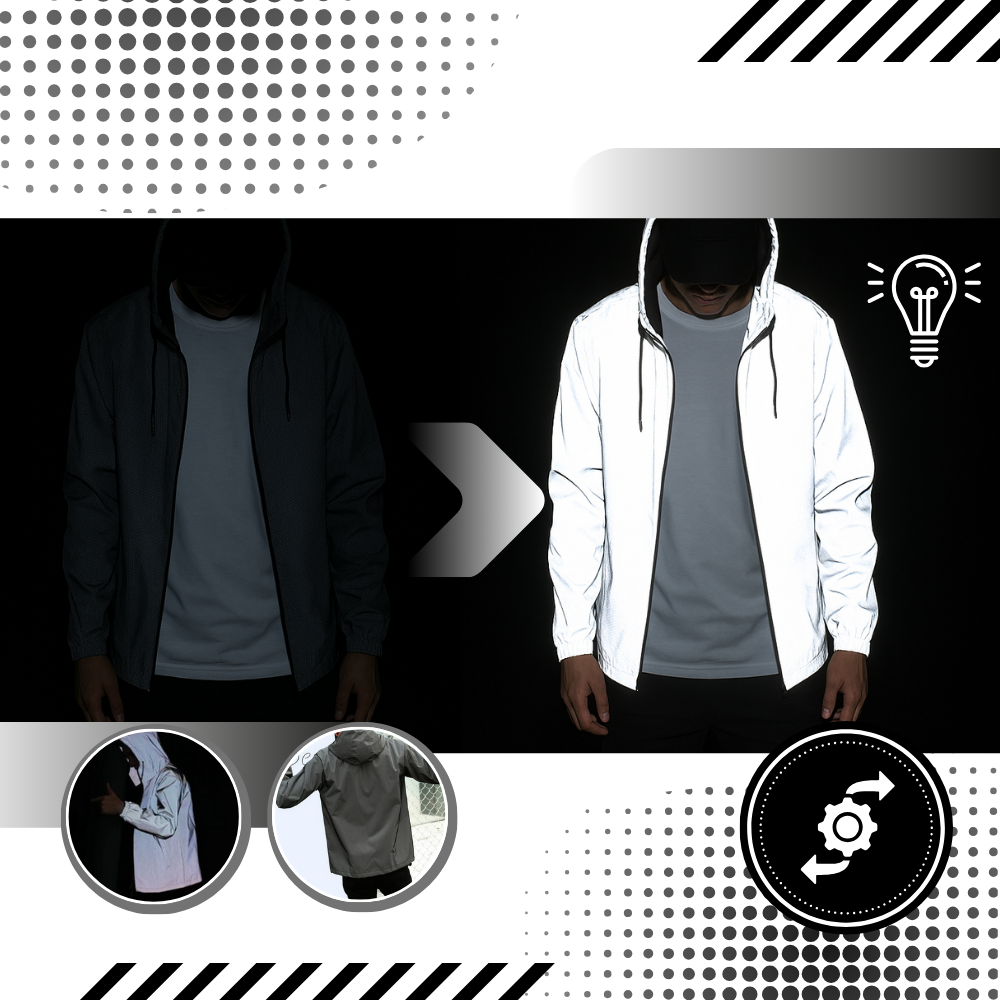 Veste coupe-vent à capuche effet iridescent