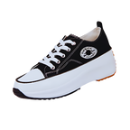 Sneakers anti-dérapantes en toile confortablement surélevées