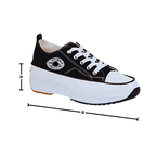 Sneakers anti-dérapantes en toile confortablement surélevées