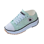 Sneakers anti-dérapantes en toile confortablement surélevées