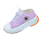 Sneakers anti-dérapantes en toile confortablement surélevées