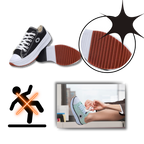 Sneakers anti-dérapantes en toile confortablement surélevées