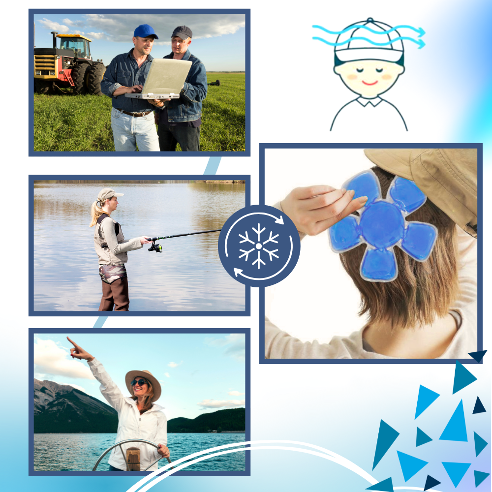 Insert de poche de gel rafraîchissant pour la tête