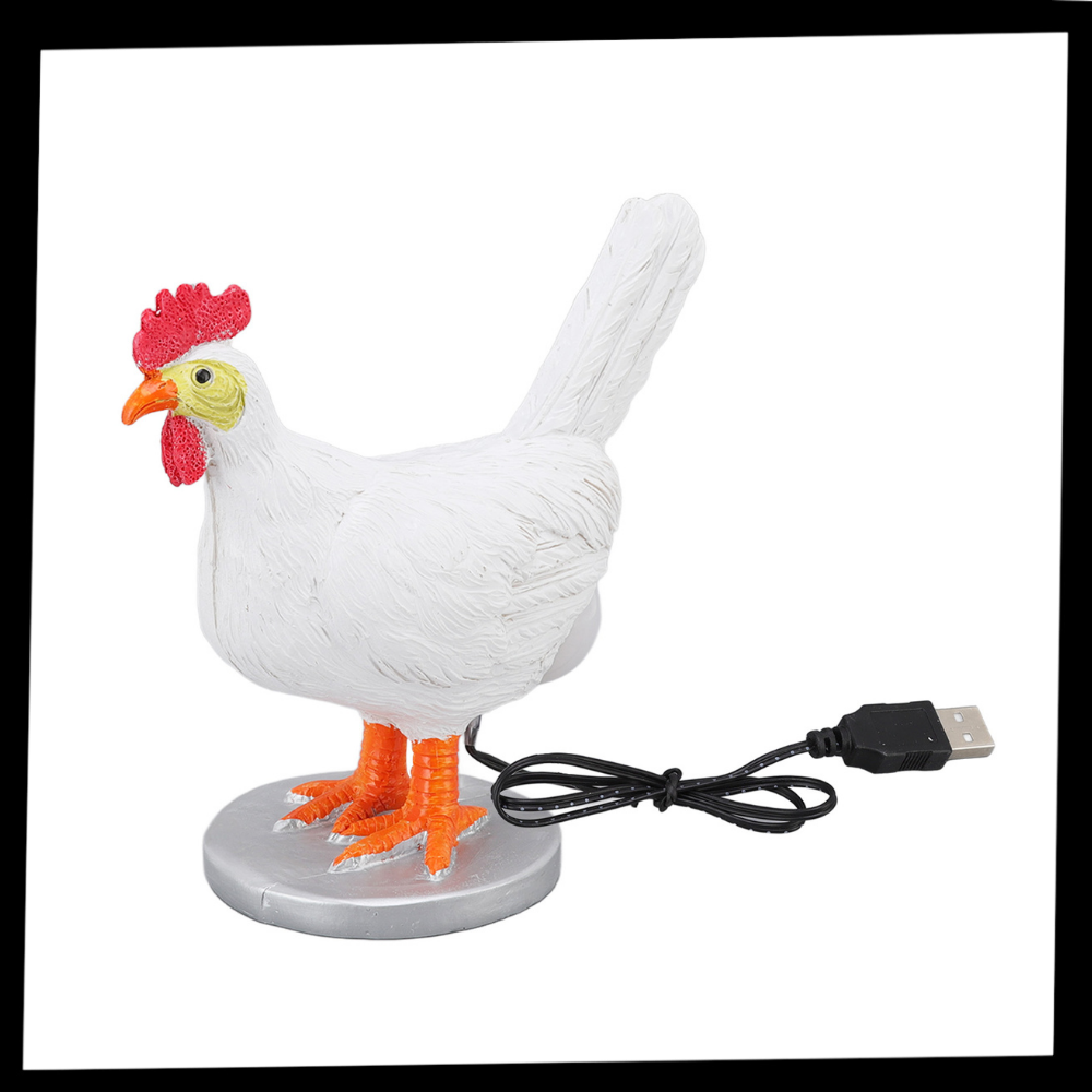 Lampe douce en forme de poule