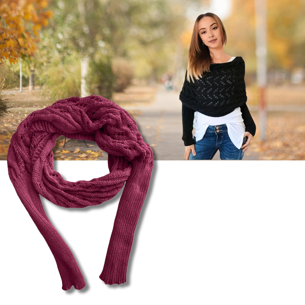 Chandail douillet en tricot avec épaules découvertes