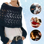 Chandail douillet en tricot avec épaules découvertes