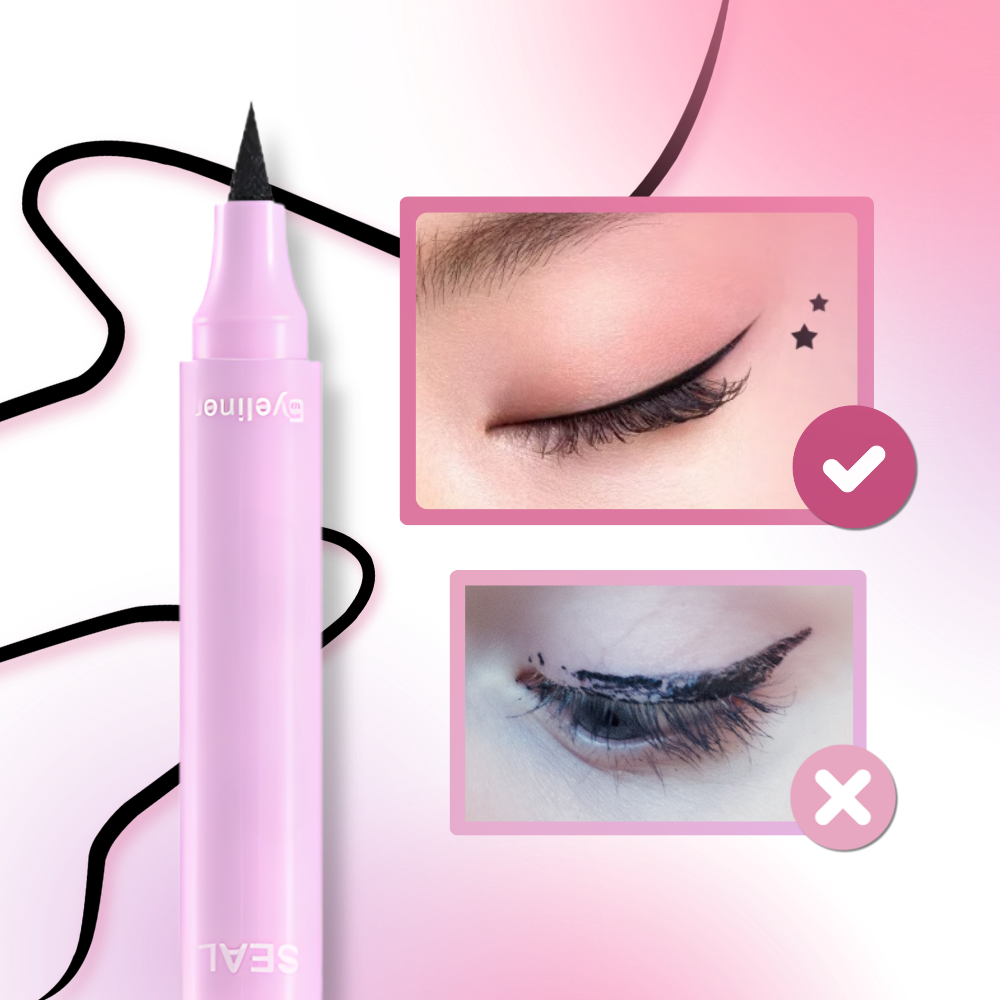 Eyeliner double têtes avec tampons de motifs