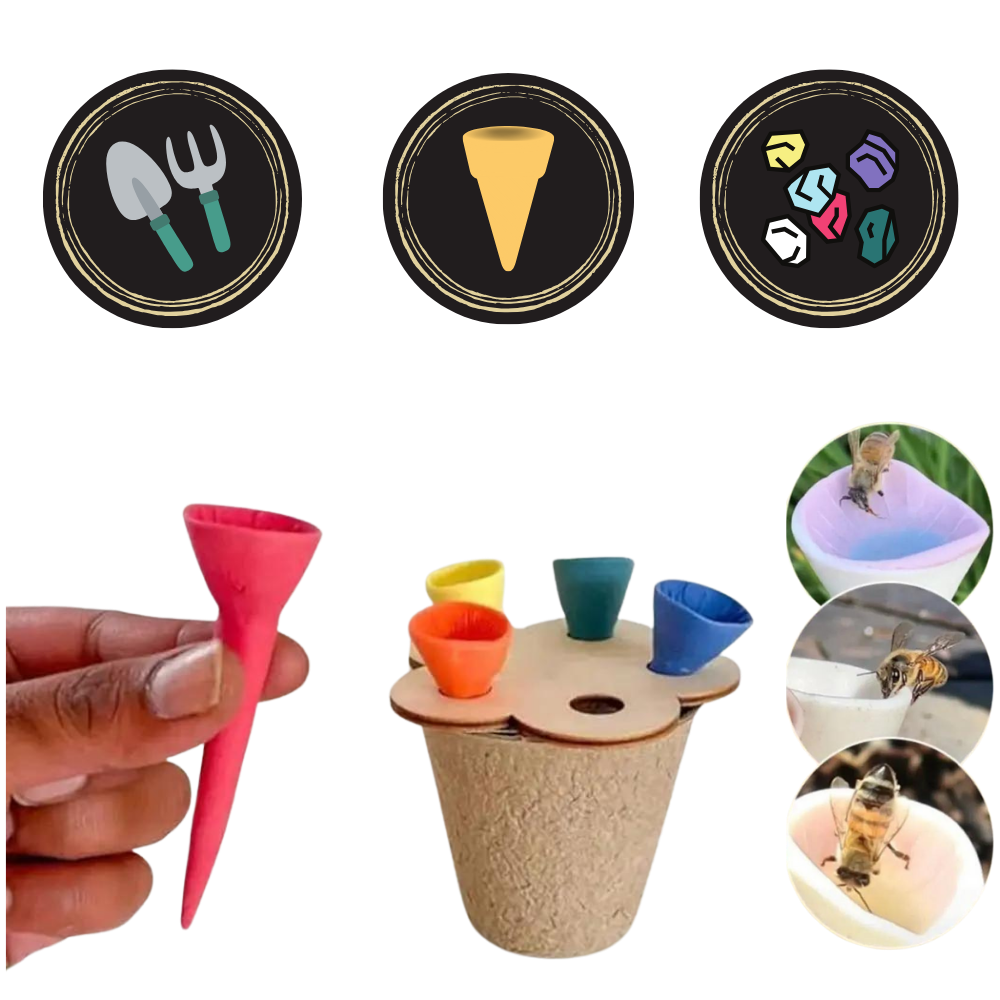 Abreuvoirs pour abeilles discrets et attrayants